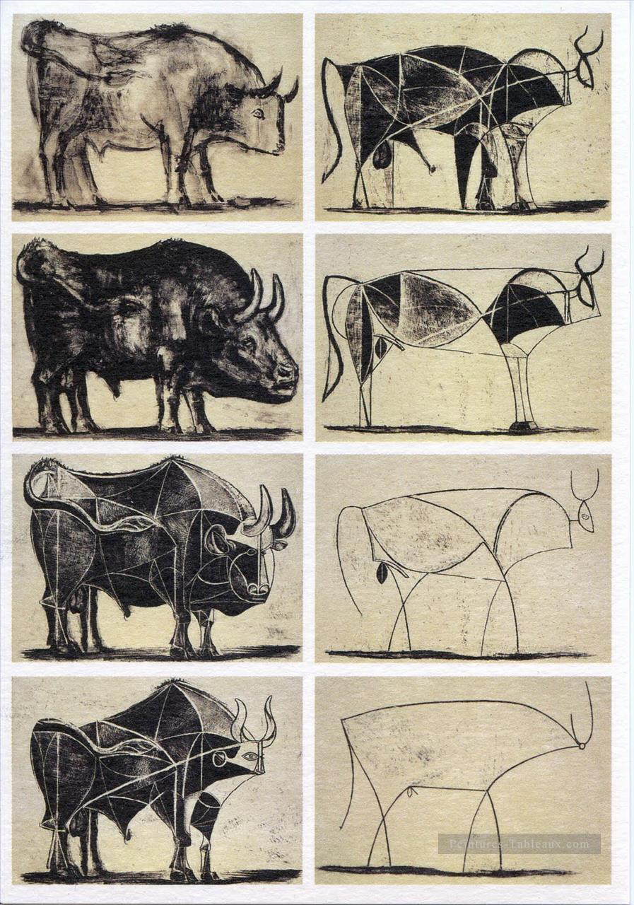 Bull cubistes Peintures à l'huile